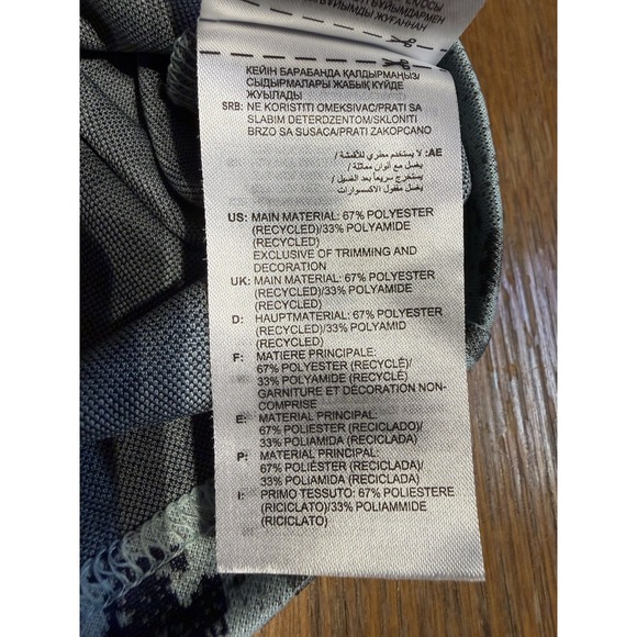 Adidas Polo Shirt Mens S Blue Digital Camouflage Golf All Over Print Performance - Picture 5 of 8